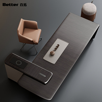 Servicio Personalizado, Mesa de Centro Modular de Madera Sólida, Diseño Moderno, Muebles de Oficina Comerciales de Calidad, Uso Ejecutivo