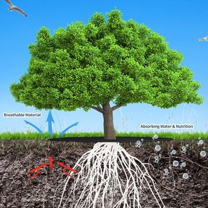 Anneau de paillis en feutre non tissé pour arbre, tapis rond anti-mauvaises herbes, protection réutilisable pour l'aménagement paysager, base de protection pour la protection des racines des mauvaises herbes - Product Image 5