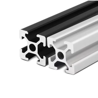 Profilé d'extrusion en aluminium industriel 20*20mm, norme européenne 2020, anodisé 6063, rainure en V, rainure en T, pièce usinée CNC