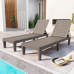 Chaise longue en aluminium confortable pour la détente des espaces extérieurs cadre résistant aux intempéries idéal pour la plage jardin piscine ou terrasse - Product Image 2