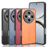 Coque arrière en cuir de luxe pour OPPO Reno12 F 5G Reno 7 A36 Find X5 X8 X7 Ultra C30 A78 A79 C55 Skin PU Couverture arrière