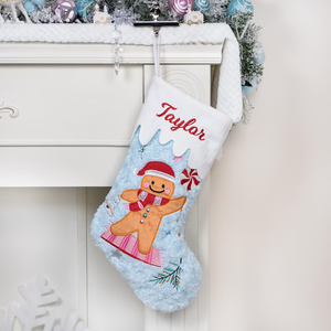 Joyeux <span class=keywords><strong>Noël</strong></span> Snowy Charater Rose Bas <span class=keywords><strong>de</strong></span> <span class=keywords><strong>Noël</strong></span> Nom brodé pour bas <span class=keywords><strong>de</strong></span> vacances Décoration <span class=keywords><strong>de</strong></span> la maison - Product Image 2
