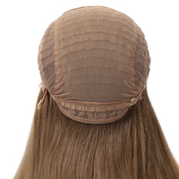 Perruques ondulées naturelles en cheveux vierges européens pour femmes juives, Sheitel brun à accents dorés, aspect naturel HD, densité 250%, longues