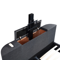 Moderne kunden spezifische Designer Queen Size Lagerung gepolsterte Holz betten Rahmen möbel