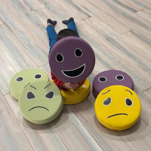 Tapis de jeu souples pour enfants en mousse EVA, visages émotionnels ronds, jouets d'intérieur pour 2 à 4 ans, unisexe, usage domestique - Product Image 2
