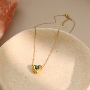 CAIOOCHE Collier en acier inoxydable avec pendentif en forme de <span class=keywords><strong>cœur</strong></span>, dernier modè<span class=keywords><strong>le</strong></span>, bijou simple en acier inoxydable, <span class=keywords><strong>ne</strong></span> ternit <span class=keywords><strong>pas</strong></span> - Product Image 3