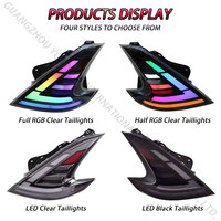 SINDAR Feux Arrières RGB pour Nissan 370z 2008-2019, Ensemble de Feux LED à Projecteur Amélioré et Modifié, Accessoires de Feux Arrières 2010 2011