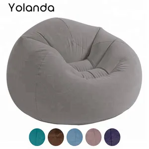 Canapé paresseux coloré, rond, pliable, simple, rond, pour enfants, pouf rose, chaise avec haricots remplis