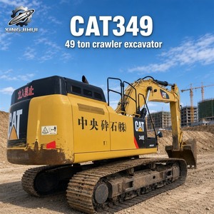 Excavatrice sur chenilles Caterpillar 349E d'occasion, 49 tonnes, d'origine japonaise, CAT 349B, matériel de construction pour les grands travaux miniers - Product Image 1
