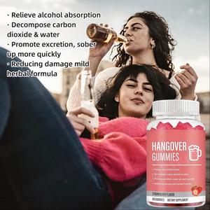 Integratore VitaHall Gummies Anti-Sbronza con <span class=keywords><strong>DHM</strong></span> per il Recupero Mattutino e il Supporto del Fegato, Detox Naturale, Vendita all'Ingrosso - Product Image 4