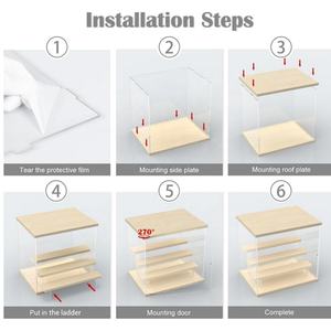 Vitrina Acrílica con Soporte para Figuras de 4 Niveles, Vitrina Transparente para <span class=keywords><strong>Lego</strong></span> con Puerta, Caja de Exhibición para Figuras Coleccionables - Product Image 4
