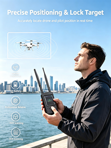 Détecteur <span class=keywords><strong>de</strong></span> drones portable anti-intrusion 0,5-3 km, équipement d'avertissement précoce à bande complète avec batterie 6H et positionnement précis - Product Image 3