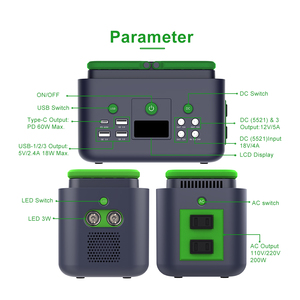 200W 110V 220V 태양광 패널 가정용 휴대용 발전소 충전 스테이션 보조배터리 - Product Image 2