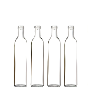 100Ml 250Ml 500Ml 750Ml Heldere Vierkante Lege Olijfolie Glazen Fles Voor Keukensaus Azijn Met Deksel - Product Image 2