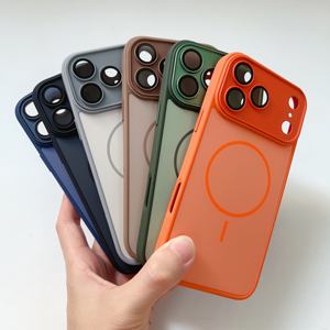 Чехол INS Style <span class=keywords><strong>2026</strong></span> с магнитным креплением и защитной пленкой для объектива, матовый, из ПК и ТПУ, для iPhone 12 13 14 15 16 17 Pro Max - Product Image 4