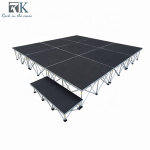 Alfombra gris Escenario de aleación de aluminio de fácil instalación para bodas y eventos pequeños - Product Image 4