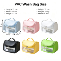 Trousse de Toilette de Voyage Imperméable en PVC, Sac Organisateur Portable Suspendu pour Cosmétiques et Articles de Toilette, Idéal pour la Salle de Bain et les Vacances