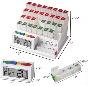 Boîte à pilules de haute qualité pour 31 jours, quatre repas par jour, rappel, boîte à pilules en plastique transparente - Product Image 6
