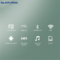 7825+8CR615 SURPASS Lecteur vidéo audio Android WiFi Amplificateur avec kits de haut-parleurs pour système audio intelligent pour la maison
