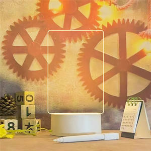 โคมไฟไม้อะคริลิคแอลอีดีสำหรับกลางคืนมีข้อความ7สี - Product Image 3