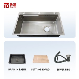 Fregadero de Cocina Rectangular de Acero Inoxidable de Diseño Moderno Multifuncional de Alta Calidad con 5 Años de Garantía - Product Image 1