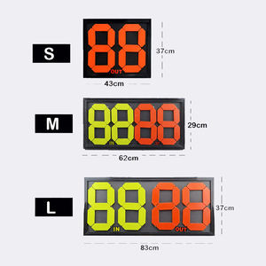 축구 및 풋볼 선수 심판 장비 및 선수 교체 보드용 도매 2자리 양면 기계식 교체판 - Product Image 4