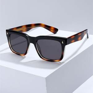 Lunettes de soleil polarisées carrées UV400 TR90 à grande monture pour hommes et femmes, avec logo personnalisé, collection mode 2025 - Product Image 4