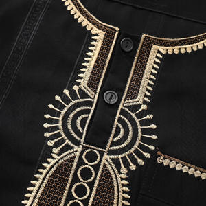 Ropa Islámica Lijia, Túnica Marroquí para <span class=keywords><strong>Hombre</strong></span>, Cuello Redondo, Bordado a Rayas, Jubba Thobe de Alta Calidad, Thobe Musulmán para <span class=keywords><strong>Hombre</strong></span> de Dubái y Arabia Saudita - Product Image 4