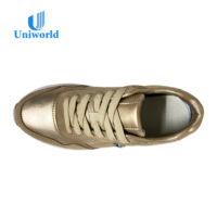Fornecedor Direto do Vietnã no Alibaba |   Tênis Casuais Femininos - Tênis Casuais Decorativos com Zíper Lateral para Caminhadas Diárias na Cidade