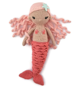 Juguete <span class=keywords><strong>de</strong></span> Peluche Personalizable <span class=keywords><strong>de</strong></span> la Sirenita <span class=keywords><strong>Ariel</strong></span>, <span class=keywords><strong>Muñeca</strong></span> Princesa con Cola Larga Naranja, Juguete Tejido a Mano para Niños - Product Image 2