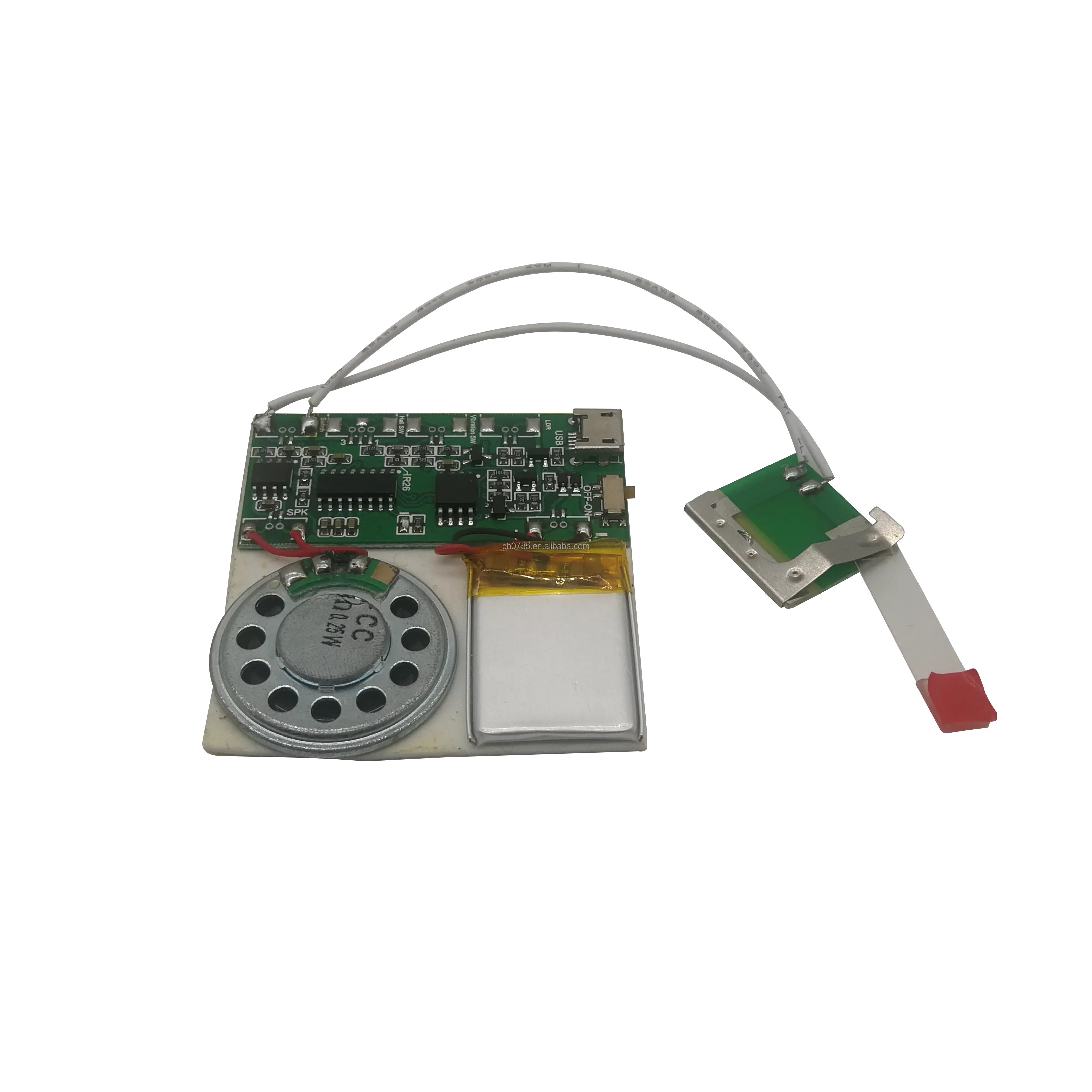 컴퓨터 용 고품질 USB 오디오 사운드 모듈 녹음 및 충전 가능한 음악 보이스 칩 인사말 카드 버전
