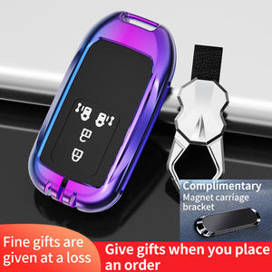 Funda para llave de coche con logotipo personalizado y tapa de cuero y Metal para <span class=keywords><strong>Honda</strong></span> Accord Civic City <span class=keywords><strong>CRV</strong></span> Jazz Vezel, accesorios para soporte de FRV DE LA HR-V - Product Image 4