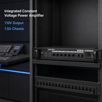 Amplificateur de puissance pour sonorisation publique à deux zones 80W 120W 180W Sortie 110V avec entrées USB, Bluetooth, micro et lecteur multimédia