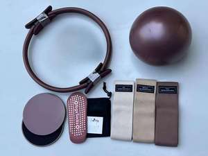 Pilates Accessories Set Yoga <b>Mat</b> Dumbbells Set Customized Ankle Wrist Bangles Barbell <b>Bar</b> Beam Power Ring Eco-Friendly Pilates - Product Image 3