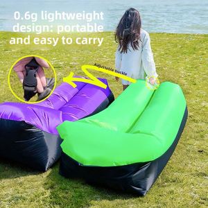 Factory Direct Portable Inflatable Pillow Air <b>Sofa</b> <b>Single</b> Chair Lounger Travel Blow up <b>Bed</b> Couch for Camping Lunch Outdoor Use - Product Image 4