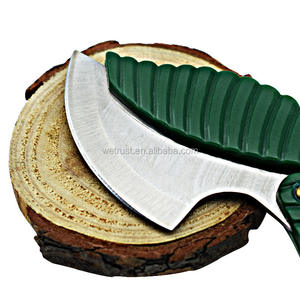 Mini couteau de camping pliant en forme de feuille verte de poche - Product Image 3