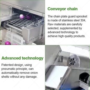 Pelador automático Air Small Fini Peel Machine Chop Ajo Top and Tail Cebolla a la venta con compresor de aire - Product Image 5