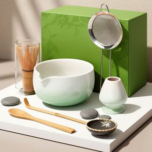 2026 New Asian Zen Design Ceramic <b>Matcha</b> <b>Set</b> Includes Bowl Holder Bamboo Whisk (Chasen) Spoon Sifter-6P Complete Kit - Product Image 3
