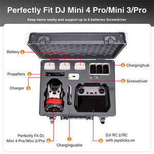 กล่องใส่โดรน Shangye สำหรับโดรน Dji ขนาด 348x257x110 มม. แบบชั้นเดียว พกพาสะดวก ฝาเปิดแบบพลิก ทำจากอลูมิเนียมอัลลอย - Product Image 2