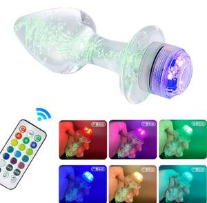 ग्लास गुदा प्लग रिमोट कंट्रोल मलिनकिरण एलईडी प्रकाश के लिए मालिश <span class=keywords><strong>Dildo</strong></span> बट प्लग सेक्स खिलौने पुरुषों महिलाओं - Product Image 5