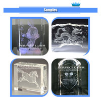 Machine de gravure laser 3D verte avec caméra CCD pour gravure sous-couche sur verre, cube, photo, portrait, trophée, porte-clés, boule, LED