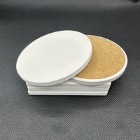 Sous-verres promotionnels en céramique par sublimation Wanbo avec dos en liège, impression de logo personnalisée disponible, design paysan, réutilisables, blancs, 500 mm, 2 mm