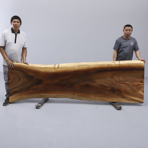 Tavolo in Legno Massello con Bordo Naturale per Interni ed Esterni - Noce, Monkey Pod, Rain Tree per Ristoranti e Sale da Pranzo - Product Image 5