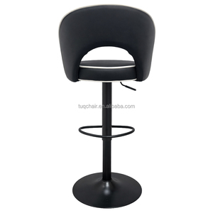 Venta de Fábrica: <span class=keywords><strong>Taburetes</strong></span> de Bar Ergonómicos con Respaldo Negro Tapizado y Base Metálica Resistente; <span class=keywords><strong>Taburetes</strong></span> de Bar de Lujo al por Mayor para <span class=keywords><strong>Cocina</strong></span> - Product Image 6