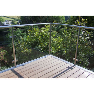 ราวกันตกกระจกแบบมินิมอลบางเฉียบสำหรับระเบียงและลานบ้าน กระจกนิรภัยแบบมองเห็นได้รอบด้าน พร้อมเสา<span class=keywords><strong>เหล็ก</strong></span>สแตนเลสขัดเงา - Product Image 6