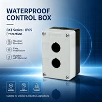 Boîte de commutation à bouton-poussoir en plastique gris à 2 trous BX1-22 (10A 1NO1NC) pour la série XB2/LA38 380V IP40 22mm