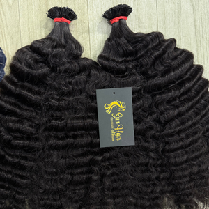 Extensions de cheveux naturels noirs vierges bouclés birmans à pointe plate en kératine de Sun Hair Company, extensions de cheveux humains vietnamiens, Cabello Humano - Product Image 1