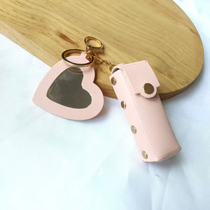 PU cuir bouche rouge enveloppe amour petit miroir pendentif transfrontalier créatif cuir porte-clés Mini miroir de maquillage pour les femmes - Product Image 3
