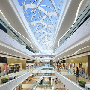 Estructura de Techo Prefabricada de Acero para Centro Comercial con Cúpula de Vidrio, Armazón Espacial, Claraboya, Atrio - Product Image 4
