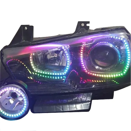 12v custom made car headlight RGB angel eyes charger 2011-2014 angel eye fog light